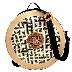 ΤΣΑΝΤΑ ΣΤΡΟΓΓΥΛΗ BACKPACK L.BLACK/BEIGE