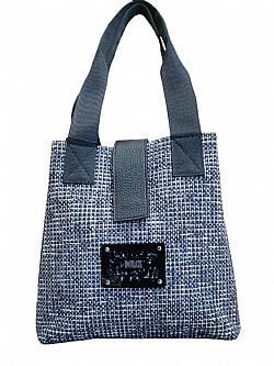 ΓΥΝΑΙΚΕΙA ΤΣΑΝΤΑ ΩΜΟΥ ΜΕ ΣΤΑΘΕΡΑ ΛΟΥΡΙΑ ΓΚΡΙ/ΜΑΥΡΟ