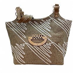 ΤΣΑΝΤΑ ΩΜΟΥ ΜΠΕΖ ΜΕ ΛΕΥΚΟ ΣΧΕΔΙΑΣΜΟ