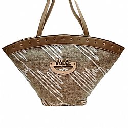 ΓΥΝΑΙΚΕΙA ΤΣΑΝΤΑ ΩΜΟΥ ΜΠΕΖ ΜΕ ΛΕΥΚΟ ΣΧΕΔΙΑΣΜΟ