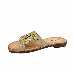 ΣΑΝΔΑΛΙΑ BEIGH/GOLD GLITTER